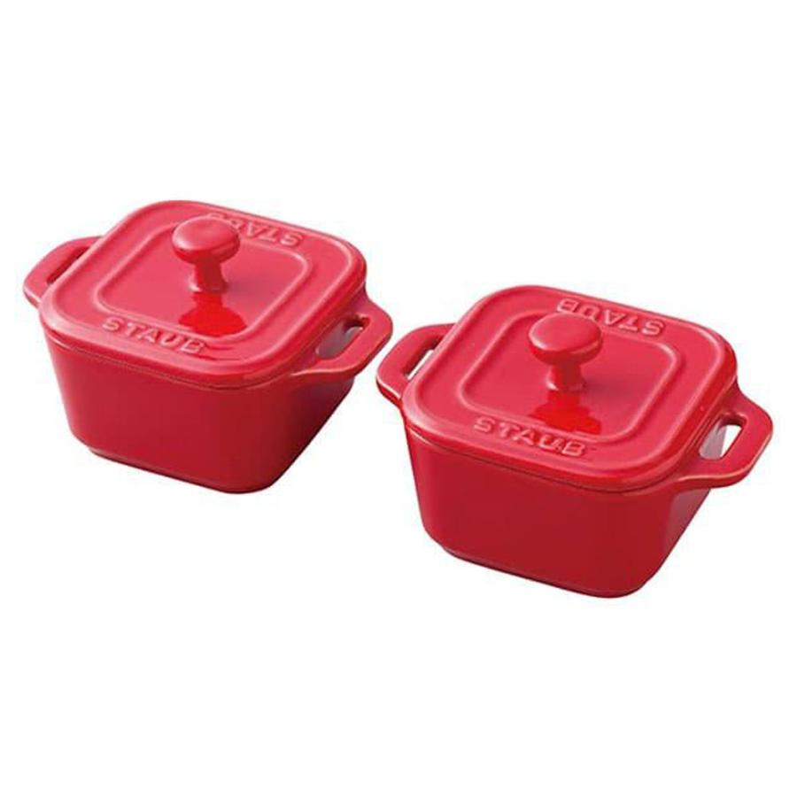 Staub（ストウブ） セラミック ペアエクストラ ミニスクエア ココット 