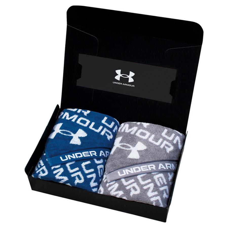 送料無料 アンダーアーマー バスタオル2P ブルー UA0100 出産 結婚 快気 法事 ギフト 047Y191Giftories