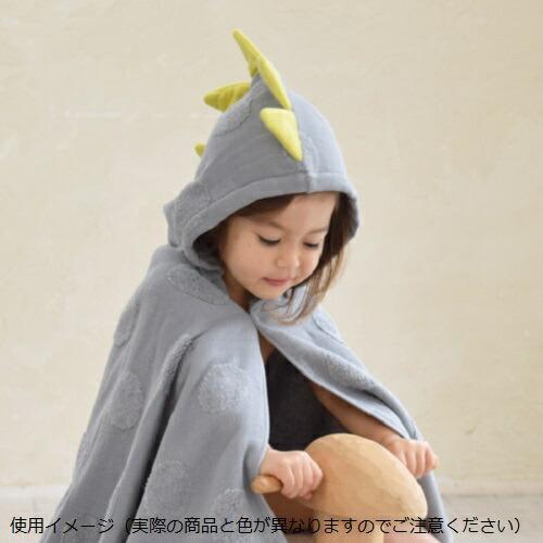 Kontex ソフ フード付バスタオル1枚 きょうりゅう ネイビー 