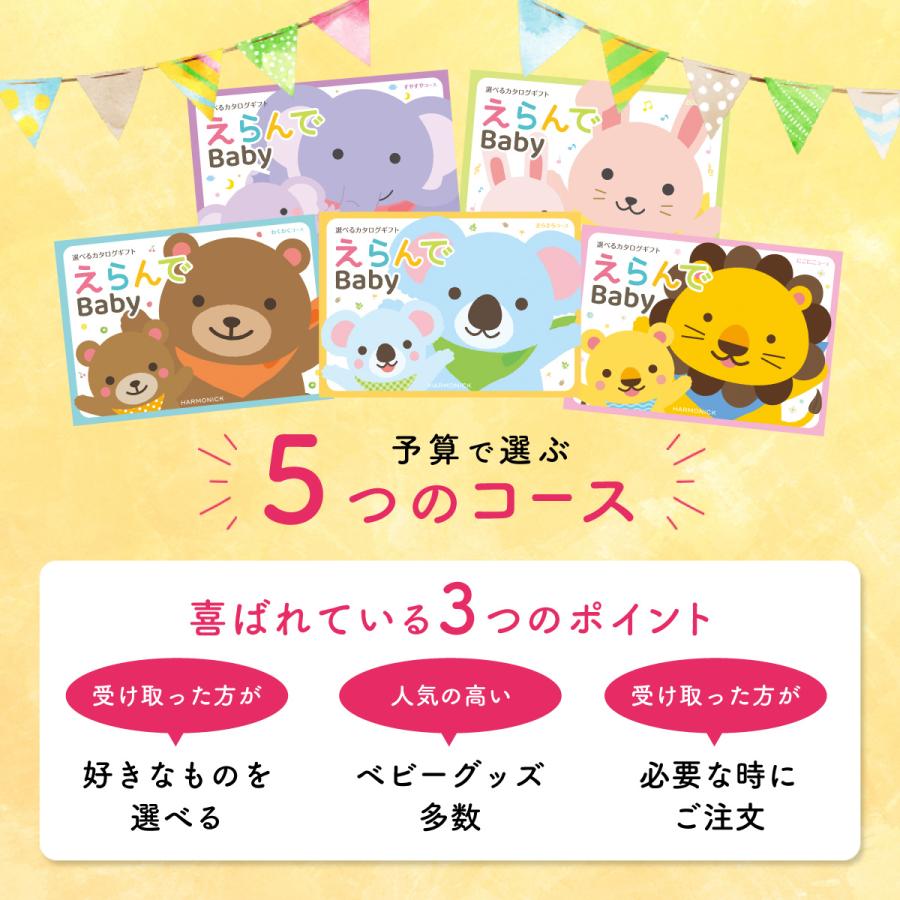 カタログギフト 出産祝い えらんで Baby Erande にこにこコース 出産祝 お祝い 内祝い赤ちゃん ベビー プレゼントの画像