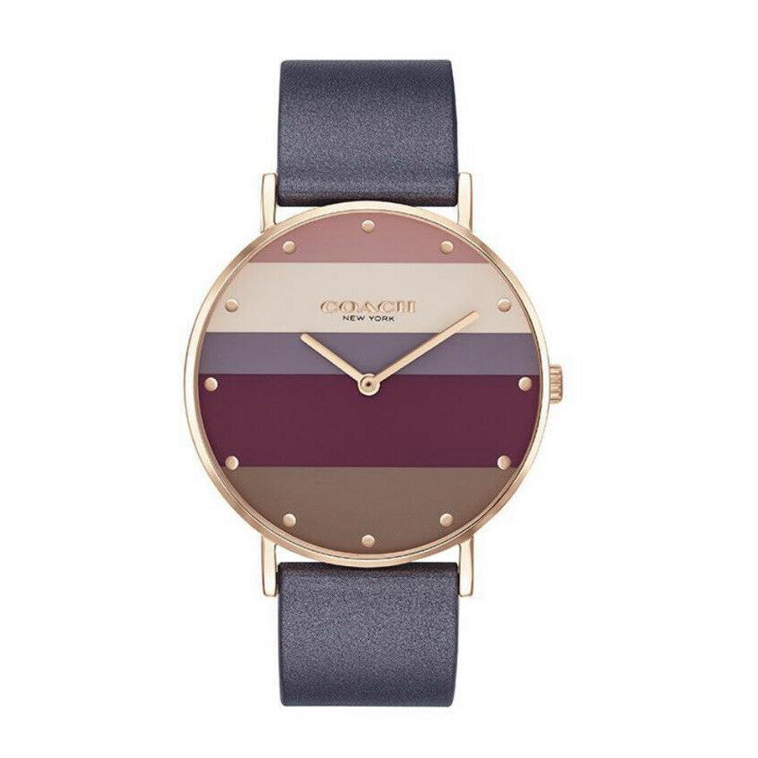 COACH コーチ Grand 36mm MultiColor Leather マルチカラー パープル  
