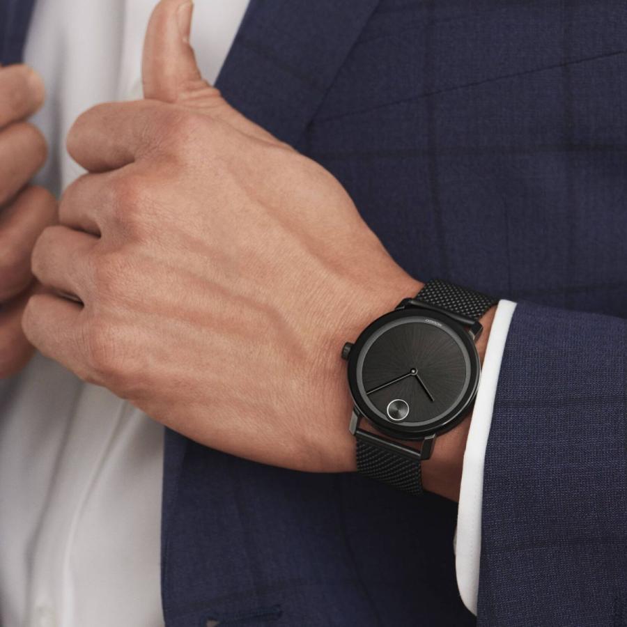 MOVADO モバード Bold ボールド メッシュバンド シンプル ミニマル 丸型 ステンレス メンズ 腕時計 3600403