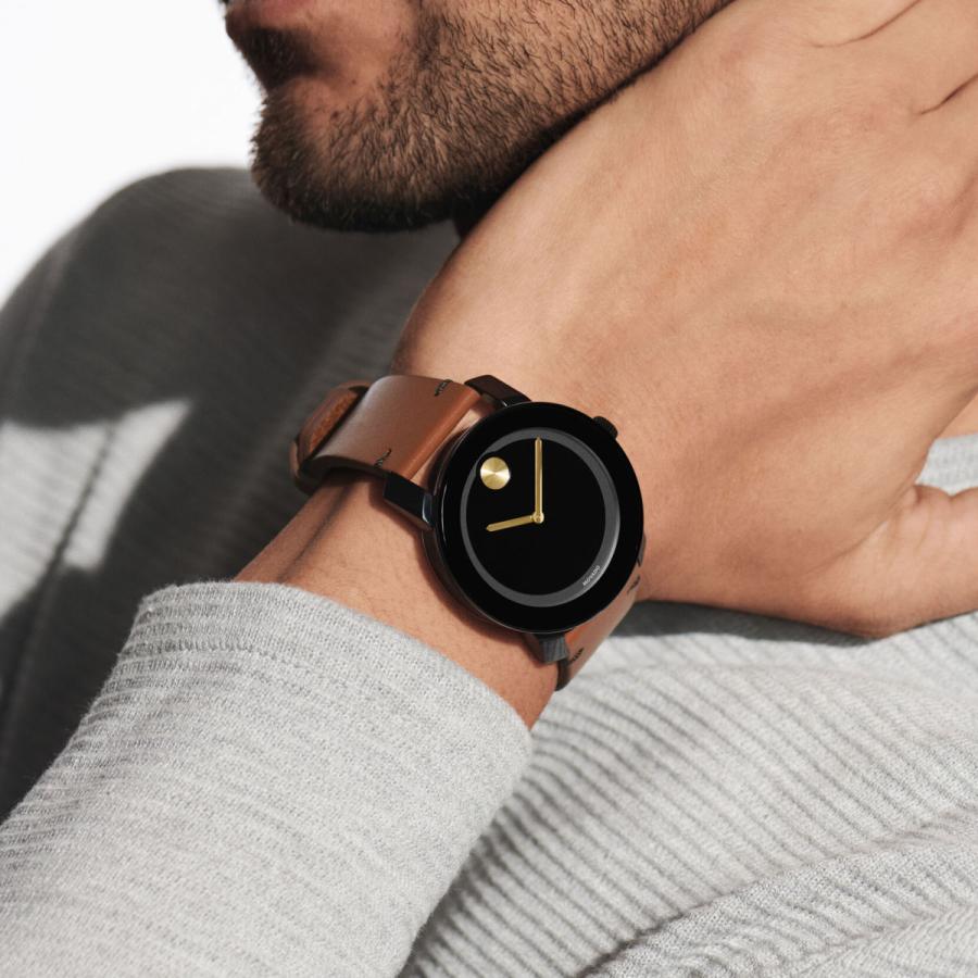 MOVADO モバード Bold ボールド レザー シンプル ミニマル 丸型