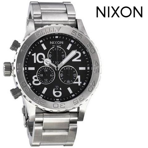 ニクソン NIXON 腕時計 A037-000 クロノグラフ シルバー ブラック