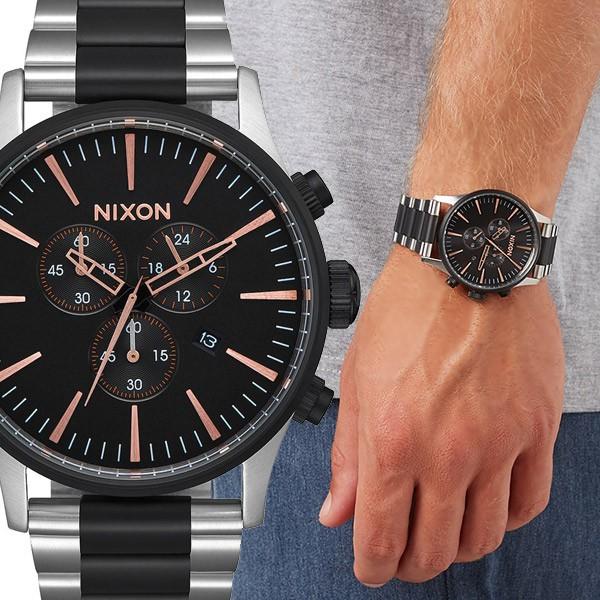 【好評にて期間延長】 ブラック・シルバー・ローズゴールド クロノ セントリー CHRONO SS SENTRY THE a3862051 ニクソン NIXON 腕時計 ユニセックス メンズ レディース 腕時計