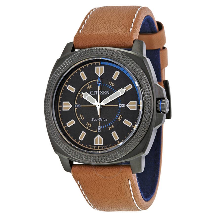 【即発送可能】 CITIZEN BJ6475-00E 腕時計 海外モデル シチズン bj6475-00e レザー ブラック アナログ   Eco-Drive エコドライブ 腕時計
