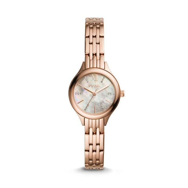 FOSSIL フォッシル SUITOR MINI BQ3333 Rose Gold-Tone Stainless Steel Watch ローズゴールド ステンレスクオーツ アナログ レディース 腕時計｜gifttime