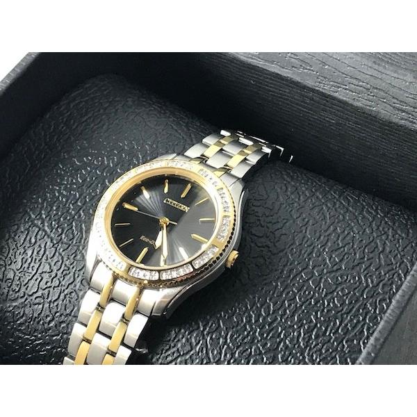 CITIZEN シチズン Eco Drive エコドライブ ダイヤモンドクリスタル ツートーン クォーツ Ladies レディース 腕時計 海外モデル em0244-55e｜gifttime｜03