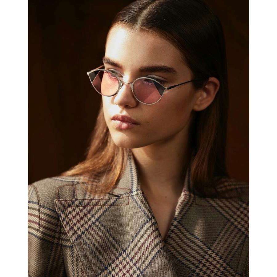 FENDI ブラウン キャットアイ サングラス