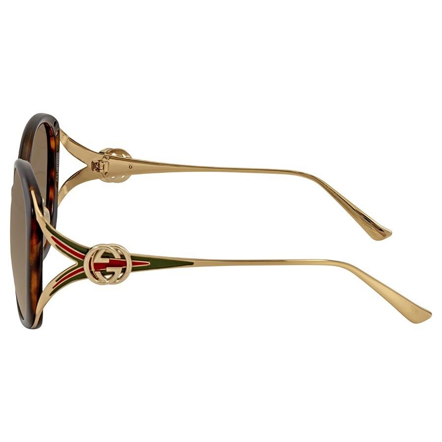 GUCCI グッチ gg0226sk-003 Gold / Brown Gradient Ladies SUNGLASSES 