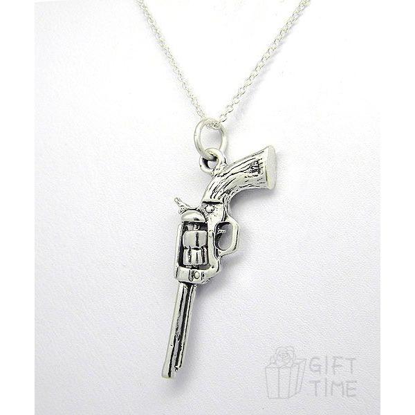 [メール便]Sterling Silver ステアリングシルバー Hand Gun ガン 銃　 m11360301 レディース ネックレス｜gifttime｜02