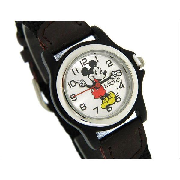 Disney/ディズニー mck620 Mickey Mouse Moving Hands Black and Brown Strap ミッキー マウス レディース 腕時計｜gifttime｜04