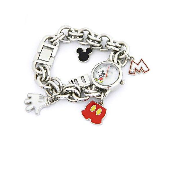 Disney mk2066 Mickey Mouse Mother of Pearl Charm ミッキーマウス ブレスレットタイプ 腕時計 レディース｜gifttime