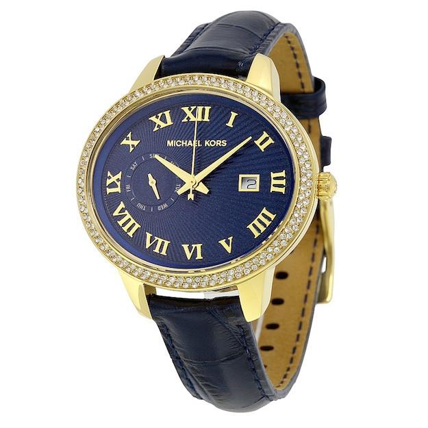 MK2429 Blue Navy Whitley ブルーネイビー レザー アナログ レディース 41mm 腕時計 マイケルコース