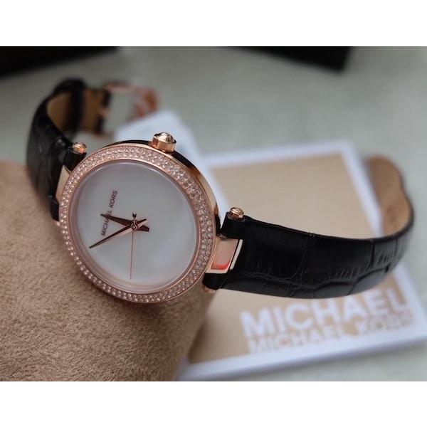 ☆MICHAEL KORS mk2591 Parker Mini Black Leather Rose Gold パーカー ミニ ローズゴールド ブラックレザー アセテート｜gifttime｜05