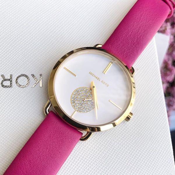 ☆MICHAEL KORS マイケルコース MK2710 Gold/Pink Leather Portia Ladies ゴールド・ピンク mk2710