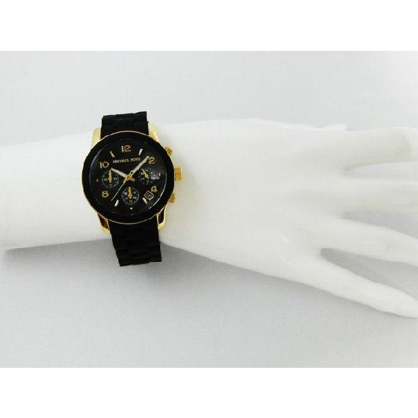 MICHAEL KORS MK5191 RUNWAY LADIES GOLD/BLACK RUBBER/STAINLESS 
