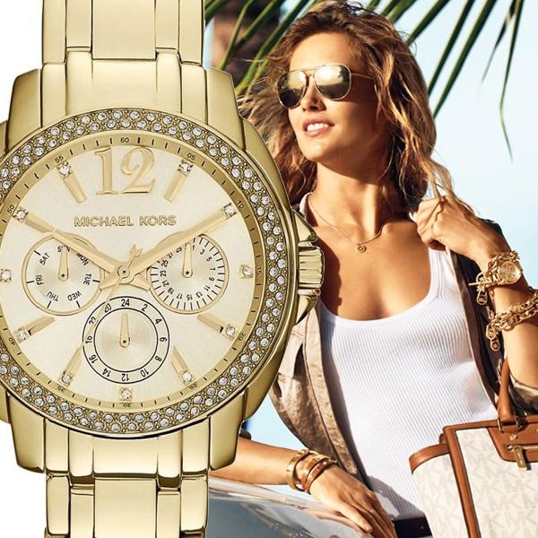 michael kors glitz watch gold