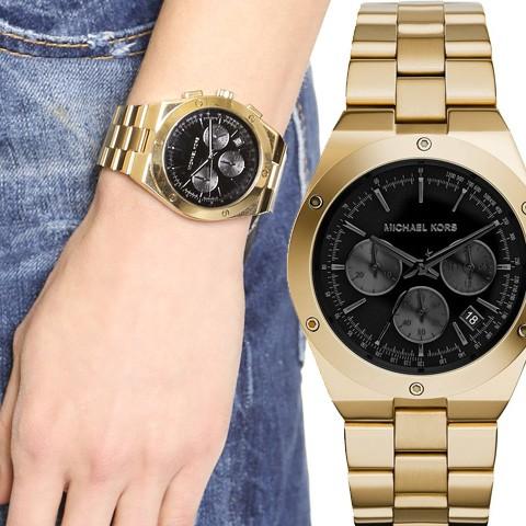 MICHAEL KORS マイケルコース mk6078 Reagan Gold クロノグラフ ゴールド レディース 腕時計