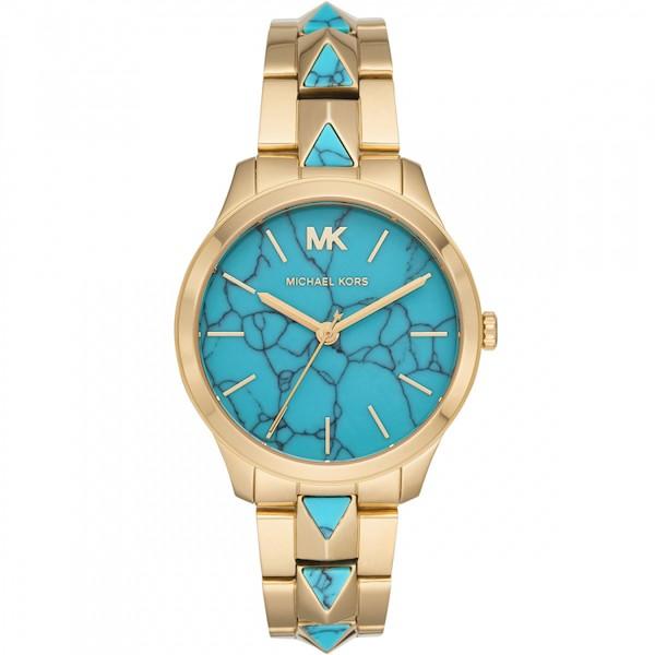 ☆MICHAEL KORS マイケルコース MK6670 Runway gold / Turquoise  