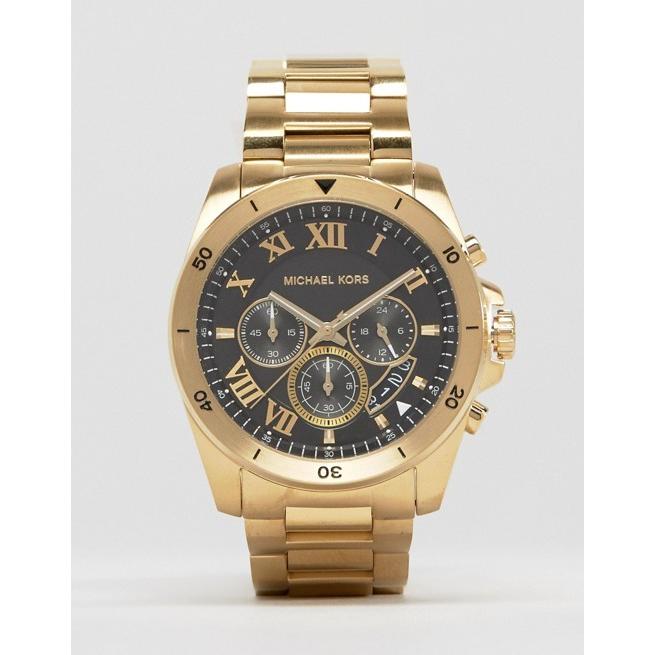 MICHAEL KORS Brecken ブレッケン ゴールド・ブラック 腕時計 ユニ 