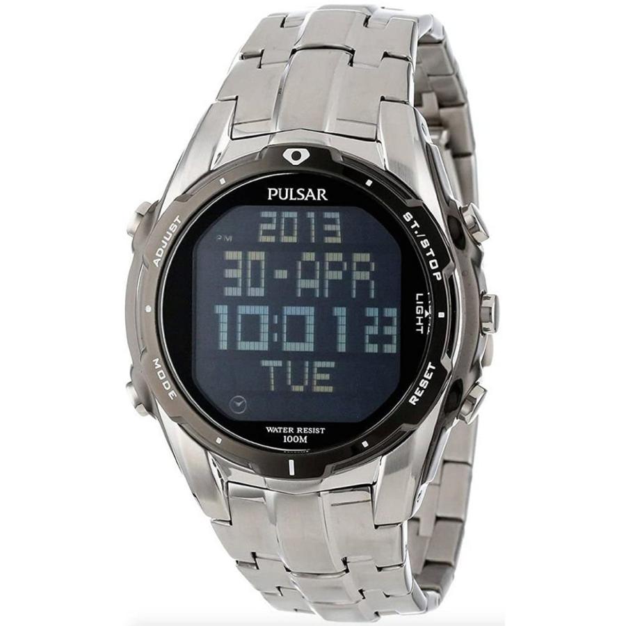 PULSAR by SEIKO[パルサー・バイ・セイコー] 海外モデル 日本未発売   シルバー デジタル メンズ 腕時計 PG2001 pq2001｜gifttime