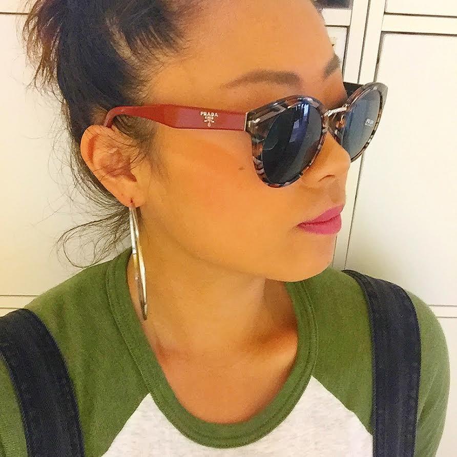 Prada プラダ PR05TS VAN9K1 オーバル ラウンド Sheaves Grey Orange 