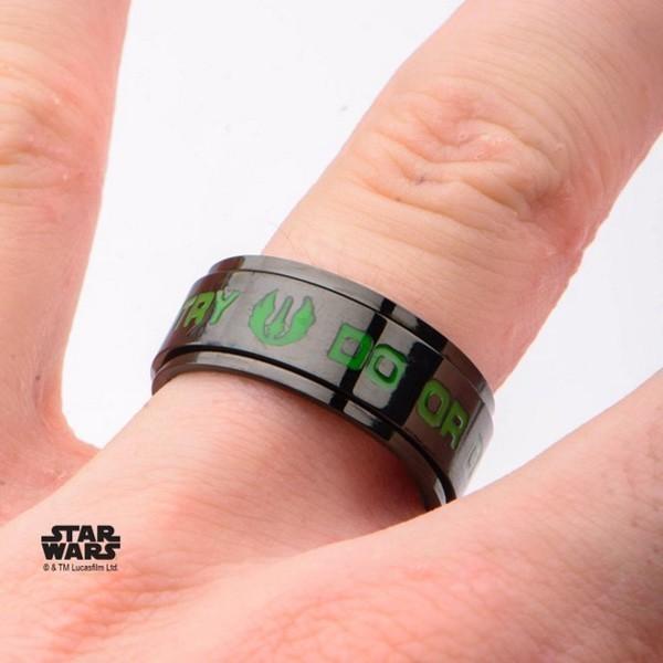 STAR WARS スターウォーズ US-11（日本:23号）ユニセックス リング 指輪 ring-dodn-11 "DO, OR DO NOT. THERE IS NO TRY" Yoda ヨーダ スピナー UNISEX｜gifttime｜03