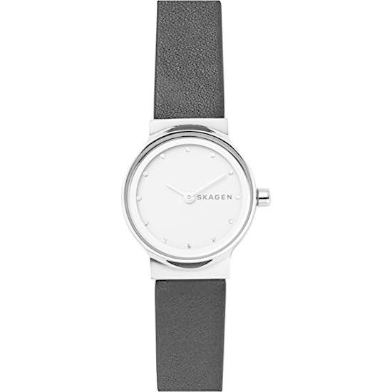 SKAGEN Freja skw2668 Silver/Black leather スカーゲン SKW2668