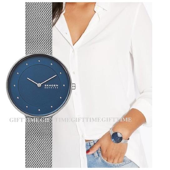 SKAGEN[スカーゲン] skw2809 シルバーメッシュ ブルーダイアル Silver Gitte Steel Mesh アナログ レディース ステンレス クオーツ 腕時計