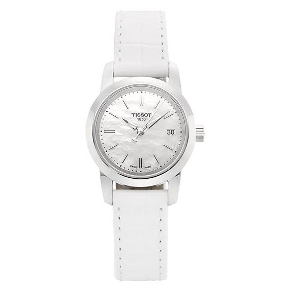 TISSOT[ティソ] T033.210.16.111.00 T-CLASSIC レディース ホワイトレザーア LADIES 腕時計 レディース T0332101611100｜gifttime