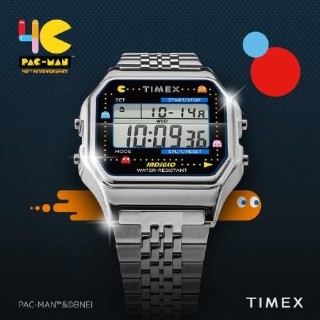 【数量限定】TIMEX タイメックス　Timex T80×PAC-MAN パックマン コラボ シルバー TW2U31900 ユニセックス デジタル 時計 pacman｜gifttime｜03