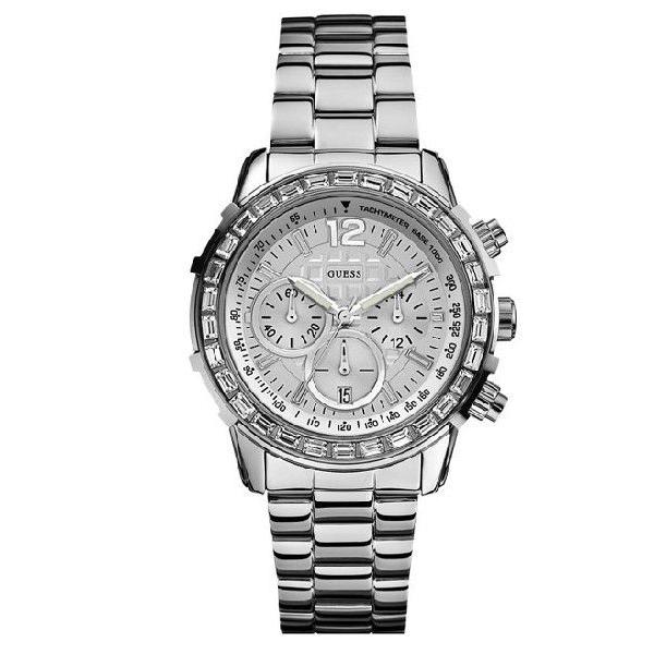 GUESS ゲス u0016l1 Dazzling Sport U0016L1 スワロフスキークリスタル クロノグラフ レディース 腕時計｜gifttime