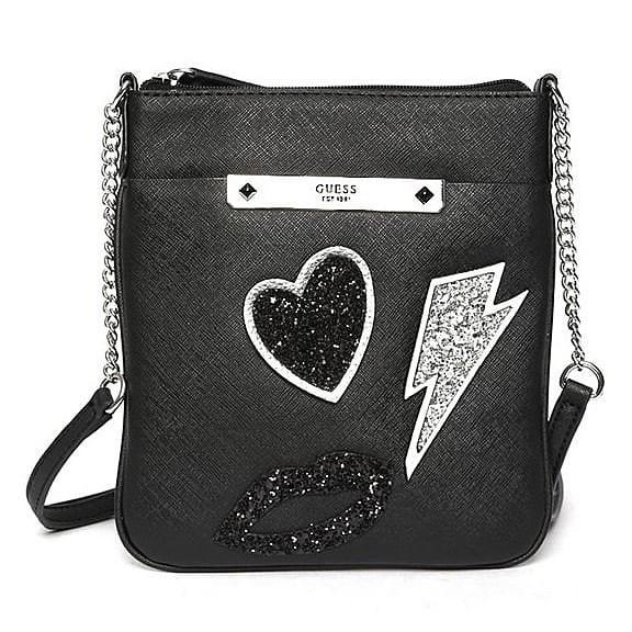 GUESS ゲス ARRITTA CROSSBODY TOP ZIP SHOULDER BAG VP669370-BLA PU-LEATHER ブラック ショルダーバッグ レディース｜gifttime