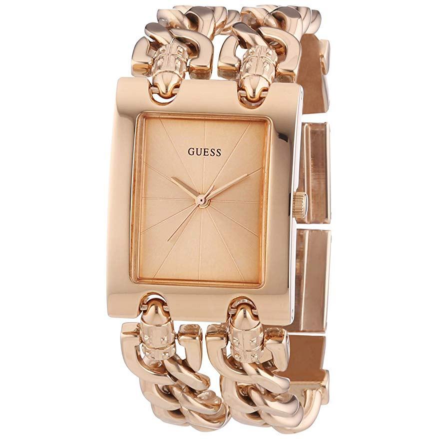 GUESS ゲス w0073l2 ダブルチェーン ローズゴールド アナログ