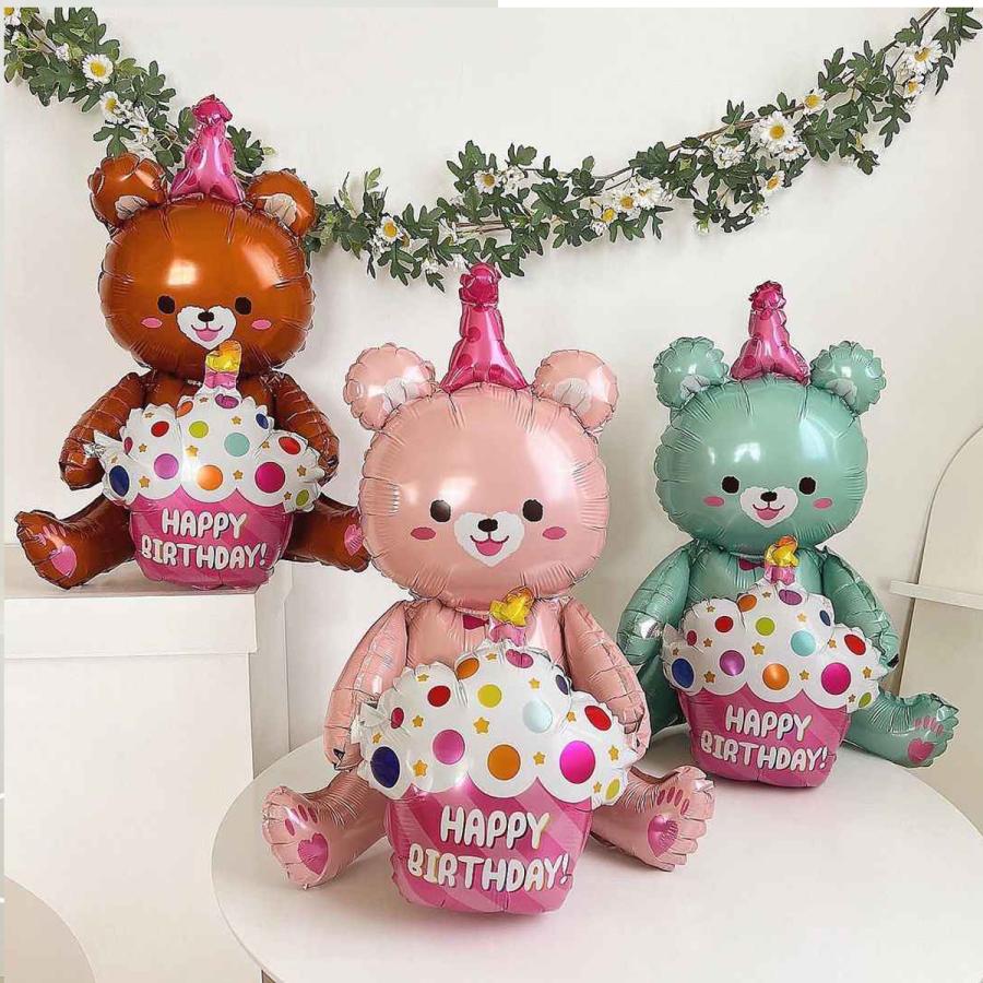 全商品オープニング価格 新品 バルーン バースデー ケーキ クマ 誕生日