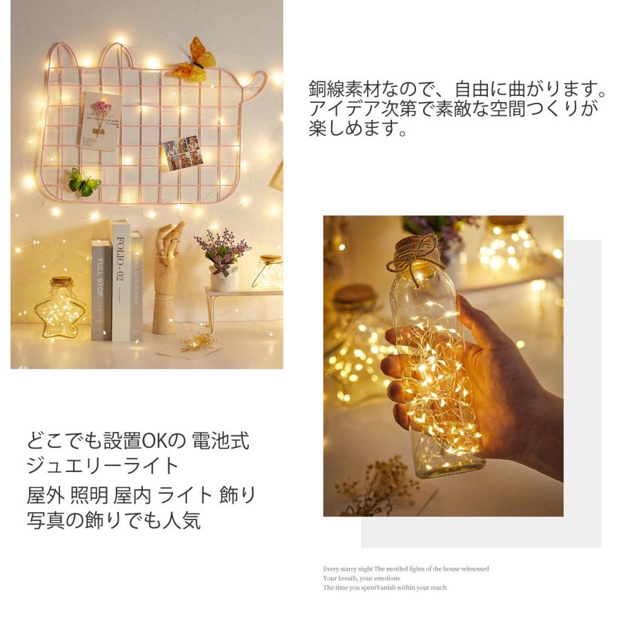 蛍の光 LED ジュエリーライトガーデンライト 5m x2セット 写真飾り 