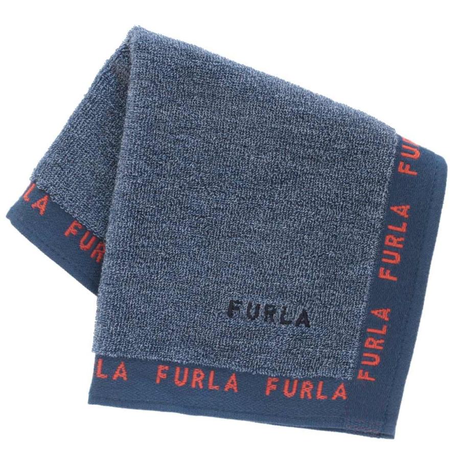 さと様オーダー２点 フルラ メンズ タオルハンカチ ストライプ レッド 【FURLA