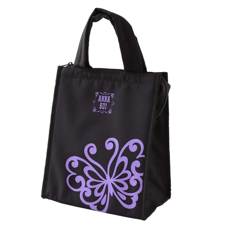 美品✨Anna Sui/アナスイ 口金 トートバッグ　バタフライキルト ブラック ANNA SUI（アナスイ） 保冷・保温バッグ バタフライ ブラック
