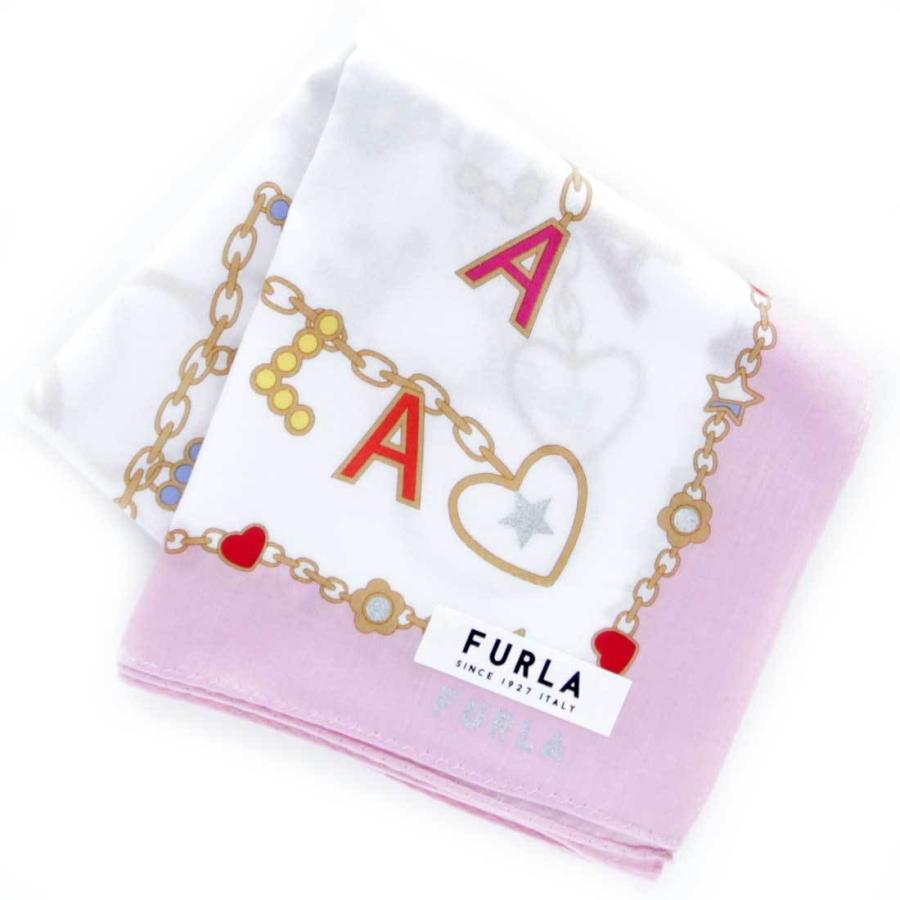 ☆送料無料☆フルラFURLA プリントハンカチ （レディース） 50cm×50cm 日本製 ブランド プレゼント ハンカチ FRL001