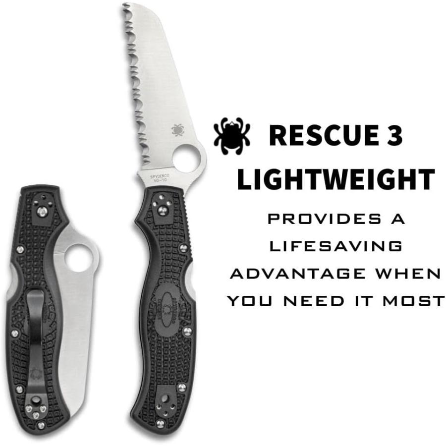 アウトドアナイフ 日本製 スパイダルコ Spyderco レスキュー3 アウトドアナイフ 日本製 スパイダルコ Spyderco レスキュー3