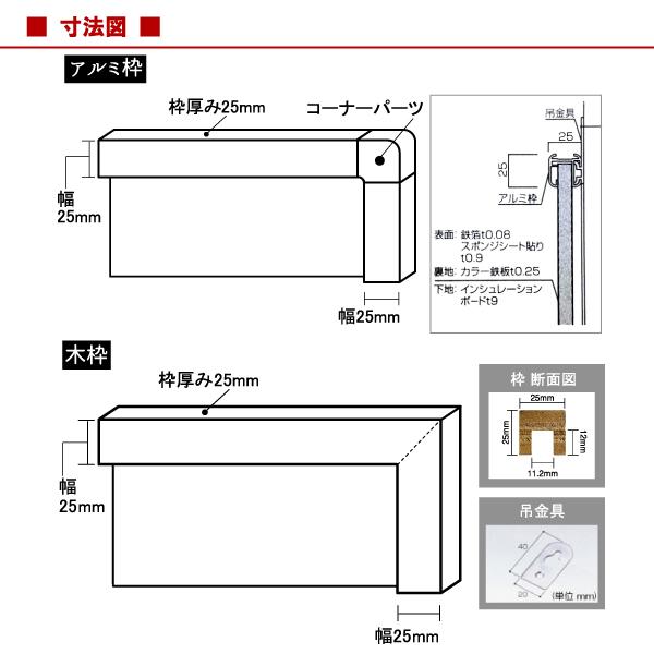 案内板 掲示板 ピン・マグネット用 90×120cm カラバリ19色 アルミ枠付き おしゃれなクロス仕上げボード｜gifukanban｜11