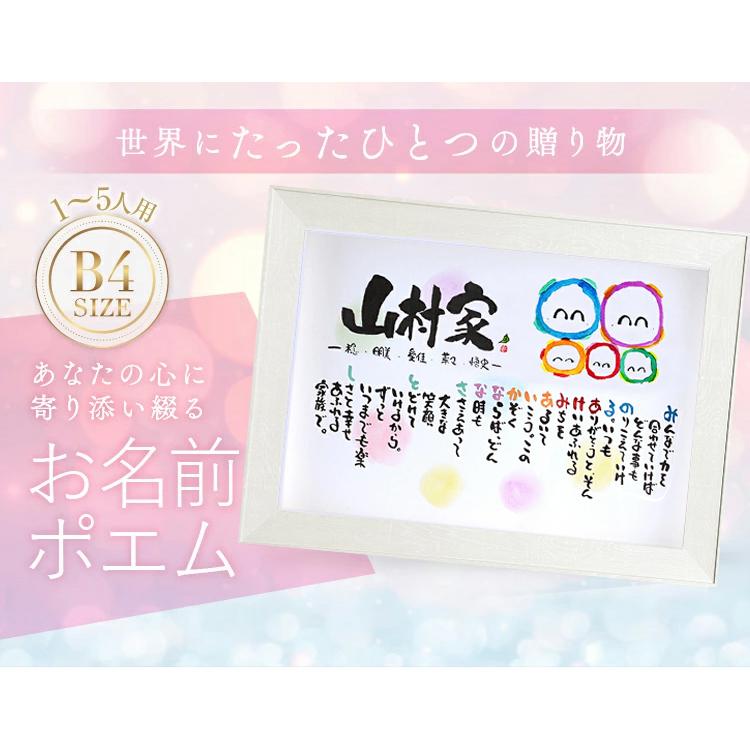 新築祝い 結婚記念日 名前ギフト詩 お名前ポエム 名前の詩 ポエム 3