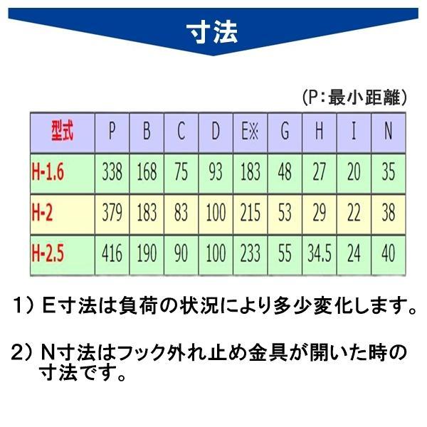 象印 象印チェンブロック H型 フック式チェーンブロック H-1.6 象印 象印チェンブロック H型 フック式チェーンブロック H-1.6