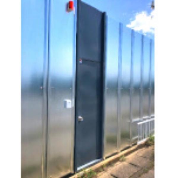 鈴東 仮囲い 鏡板 ドア上部パネル W717mm×H1000mm ST-ドア対応 仮設通用口 鋼板 建設 資材 現場 フェンス - 4