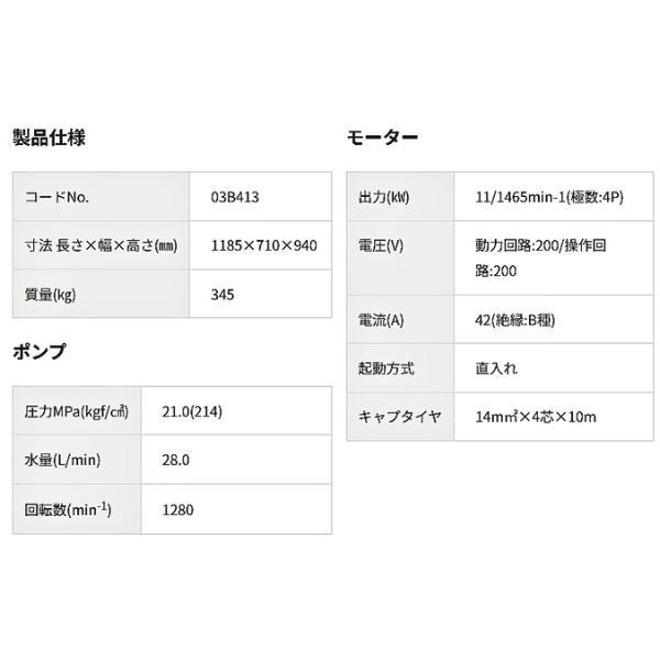 スーパー工業 モーター式 高圧洗浄機 超高圧型 大水量型 50Hz SAL-2821-3-50｜giga-ep｜07