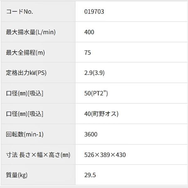 スーパー工業  自吸式エンジンポンプ SDP-プレッシャータイプ SDP-50MH｜giga-ep｜04