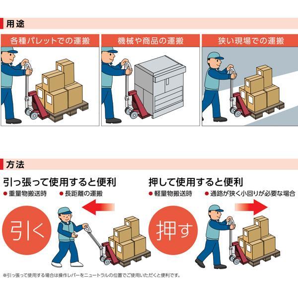 スギヤス　ビシャモン　ハンドパレット　1500kg　フォーク最低高さ80mm　最大積載能力　トラック　BM15-60S　標準タイプ　パレット運搬　頑丈　軽量　小回り