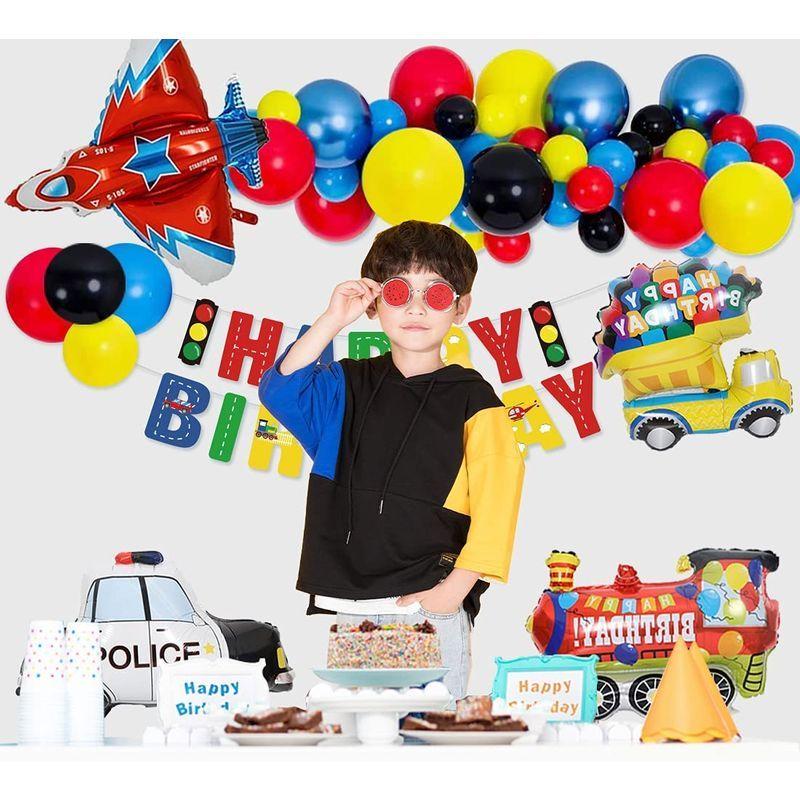 Haftss 車 誕生日 飾り付け 男の子 バルーン 誕生日 バースデー 飾り 飛行機 輸送車 列車 パトカー 子供の日 バースデーバルーン Dream Factory Online 通販 Yahoo ショッピング