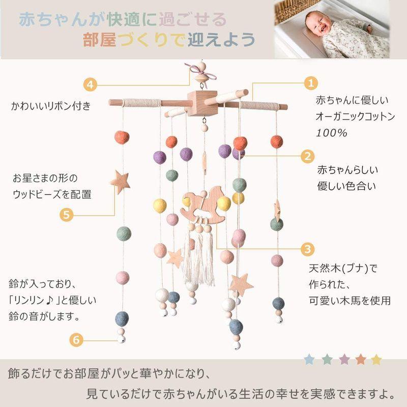 Okawari Home ベッドメリー ベビー メリー 北欧風 モビール 木製 ハンドメイド風鈴 キッズベッド 吊り下げ式 赤ちゃん ベッド  :20211023150736-00003:DREAM FACTORY ONLINE - 通販 - Yahoo!ショッピング
